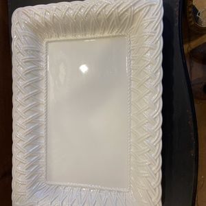 Tiffany & co large weaved bone china platter